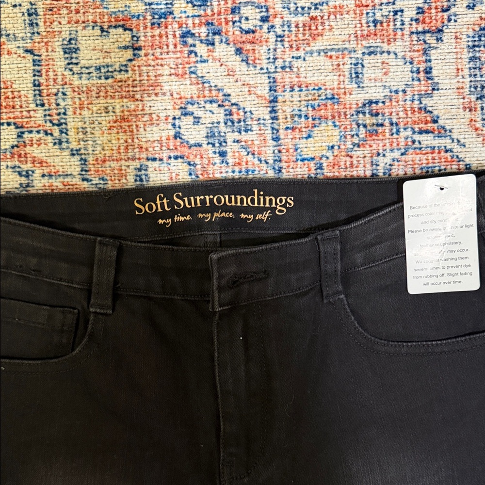 Soft Surroundings Black Denim Pants - Picture 2 of 5